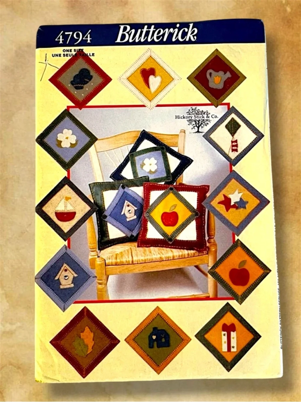 Lot of 2 Vintage Butterick Quilt Patterns Patchwork & Appliqué Uncut